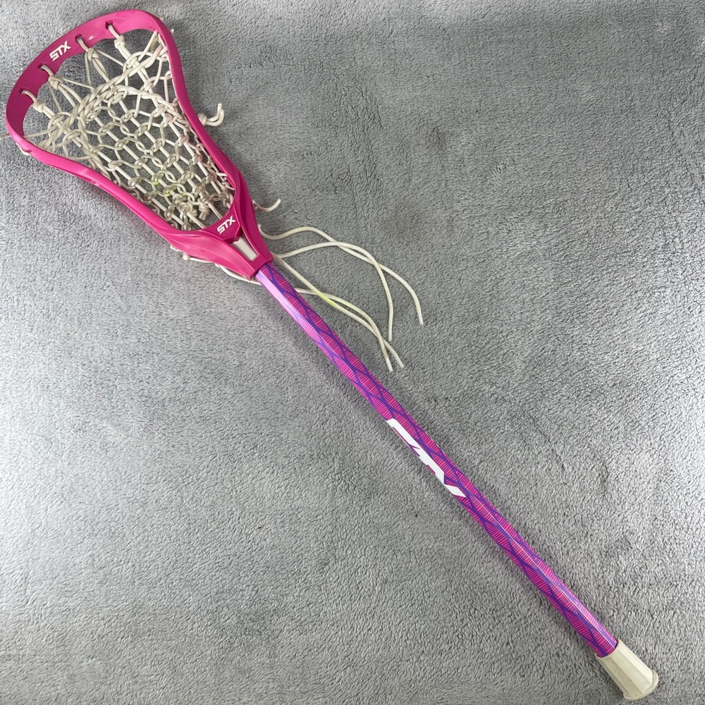 STX Lacrosse Stick Women OS Pink Crux 6000 Complete Stick Starter Set 32"